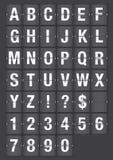 Aéroport Flip Board Analog Fonts illustration stock Aéroport Flip Board Analog Fonts illustration stock