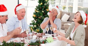 Aînés le jour de Noël image libre de droits Aînés le jour de Noël image libre de droits