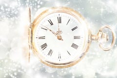 Año Nuevo en las luces de la medianoche y del día de fiesta Imagen de archivo