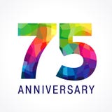 75 años del logotipo coloreado cristal de colores libre illustration 75 años del logotipo coloreado cristal de colores libre illustration