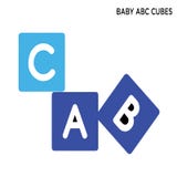 Baby-ABC-Würfelikone vektor abbildung Baby-ABC-Würfelikone vektor abbildung