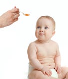 Baby boy feeding isolated royalty free stock images Baby boy feeding isolated royalty free stock images