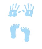 Baby girl handprint - footprint vector illustration Baby girl handprint - footprint vector illustration