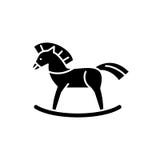 Download Vector Rocking Horse Baby Card Stock Vector - Illustration ...