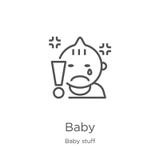 baby icon vector from baby stuff collection. Thin line baby outline icon vector illustration. Outline, thin line baby icon for stock illustration baby icon vector from baby stuff collection. Thin line baby outline icon vector illustration. Outline, thin line baby icon for stock illustration