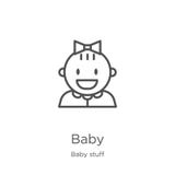 baby icon vector from baby stuff collection. Thin line baby outline icon vector illustration. Outline, thin line baby icon for royalty free illustration baby icon vector from baby stuff collection. Thin line baby outline icon vector illustration. Outline, thin line baby icon for royalty free illustration