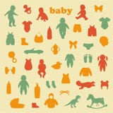 Baby Icons Royalty Free Stock Photo