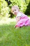 Baby In Garden Royalty Free Stock Photography