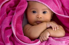 Baby In The Towel Stock Photo Baby In The Towel Stock Photo