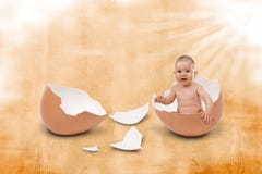 Baby inside an egg