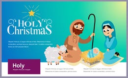 Baby Jesus geboren in Bethlehem-Szene in der heiligen Familie lizenzfreie abbildung Baby Jesus geboren in Bethlehem-Szene in der heiligen Familie lizenzfreie abbildung