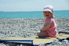 Baby On The Beach Stock Photography