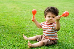 0 Toddler Playing Maracas Free Stock Photos Stockfreeimages