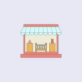 baby shop colored outline icon. One of the collection icons for websites, web design, mobile app stock illustration baby shop colored outline icon. One of the collection icons for websites, web design, mobile app stock illustration