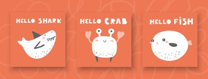 Baby Shower Animals Set Including Shark Crab Fish Stock Illustration Illustration Of Cute Birth Baby Shower Animals Set Including Shark Crab Fish Stock Illustration Illustration Of Cute Birth