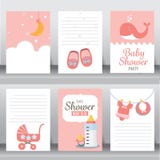 Baby shower invitation card, vector vector illustration Baby shower invitation card, vector vector illustration