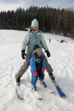 Baby Skiing Royalty Free Stock Photos