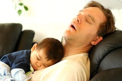 Baby Sleeping On Dad S Chest Stock Images Baby Sleeping On Dad S Chest Stock Images