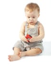 Baby With A Measuring Tape Royalty Free Stock Photos