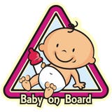 Babymeisje aan boord stock illustratie Babymeisje aan boord stock illustratie