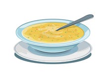 Bacia de sopa ilustração stock Bacia de sopa ilustração stock