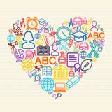 Back to school Love concept illustration Royalty Free Stock Images Back to school Love concept illustration Royalty Free Stock Images