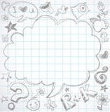 Back to school - notebook with doodles vector illustration Back to school - notebook with doodles vector illustration