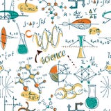 Back To School: Science Lab Objects Doodle Vintage Style Sketches Seamless Pattern, Royalty Free Stock Photos Back To School: Science Lab Objects Doodle Vintage Style Sketches Seamless Pattern, Royalty Free Stock Photos