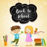 Back to school vector illustration with kids royalty free illustration Back to school vector illustration with kids royalty free illustration