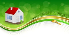 Background abstract green gold house key frame illustration ribbon vector illustration Background abstract green gold house key frame illustration ribbon vector illustration