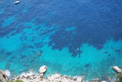 Background of blue sea water. Background, clear blue sea water near Capri island Stock Images Background of blue sea water. Background, clear blue sea water near Capri island Stock Images