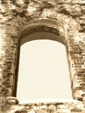 Background Frame Of Ancient Ruin Arc Window Sepia Royalty Free Stock Images