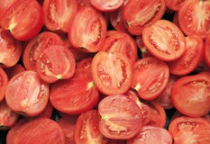Background of fresh slice red tomatoes for cooking marinade Royalty Free Stock Photo Background of fresh slice red tomatoes for cooking marinade Royalty Free Stock Photo