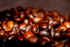 Background with fried coffee beans stock image Background with fried coffee beans stock image
