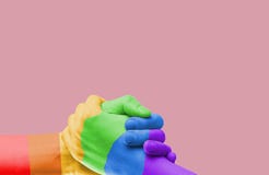 Background of hand with painted hand in LGTB stock image Background of hand with painted hand in LGTB stock image