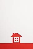 Background Of Complete House On Red Border Stock Photos Background Of Complete House On Red Border Stock Photos
