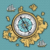 Background with old nautical map. royalty free illustration Background with old nautical map. royalty free illustration