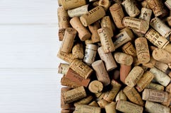 Background pattern of different wine bottle corks, winery texture, food concept and top view stock photography Background pattern of different wine bottle corks, winery texture, food concept and top view stock photography