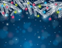 Background with pine twig and christmas ball, ve vector illustration Background with pine twig and christmas ball, ve vector illustration