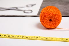 Background for tailor orange thread and sewing tools Royalty Free Stock Photo Background for tailor orange thread and sewing tools Royalty Free Stock Photo
