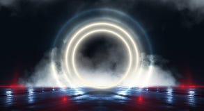 Background Wall With Neon Lines And Rays. Background Dark Corridor With Neon Light. Abstract Background With Lines And Glow. Light Stock Photos Background Wall With Neon Lines And Rays. Background Dark Corridor With Neon Light. Abstract Background With Lines And Glow. Light Stock Photos