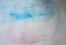 Abstract watercolor blue on white background art