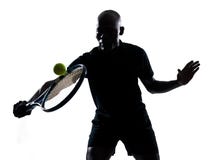 backhanda mężczyzna gracza tenis obraz royalty free backhanda mężczyzna gracza tenis obraz royalty free