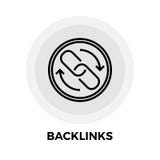 Backlinks-Linie Ikone Lizenzfreie Stockbilder Backlinks-Linie Ikone Lizenzfreie Stockbilder