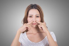 Bad smell face stock photo Bad smell face stock photo