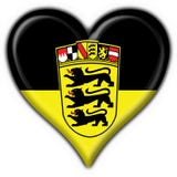 Baden Württemberg Button Flag Heart Shape Stock Photography