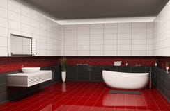 Badezimmer Innen3d lizenzfreie abbildung Badezimmer Innen3d lizenzfreie abbildung