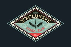 BADGES EXCLUSIVE Spark Plug. royalty free illustration BADGES EXCLUSIVE Spark Plug. royalty free illustration