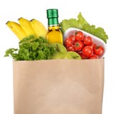 Bag Of Groceries Stock Photos