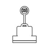 baggage weighing icon. Element of cyber security for mobile concept and web apps icon. Thin line icon for website design and stock illustration baggage weighing icon. Element of cyber security for mobile concept and web apps icon. Thin line icon for website design and stock illustration